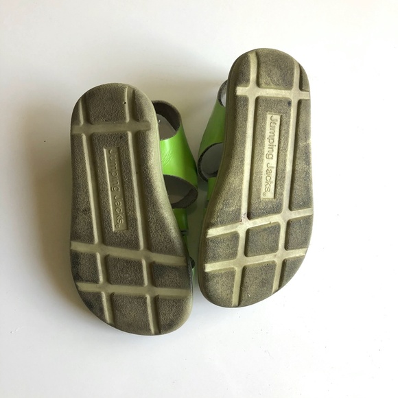 Jumping Jacks Shoes Jumping Jacks Bright Green Leather Sandals 775
